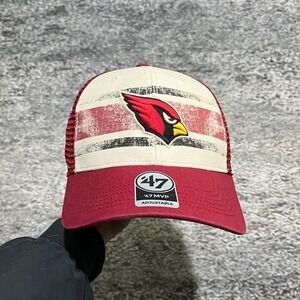 NEW '47 MVP Arizona Cardinals Trucker Hat Snapback Red White NFL Adjustable